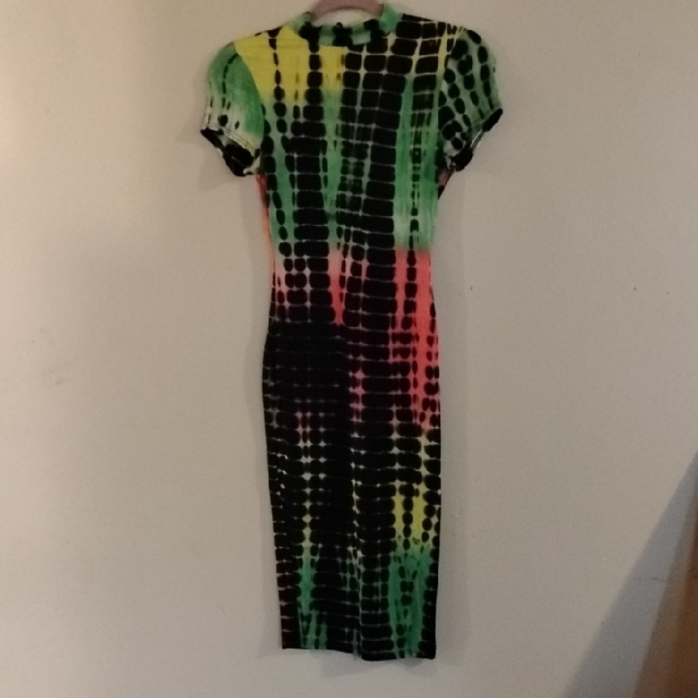 Woman's Multicolor Tie-Dye Midi Dress, Size: S